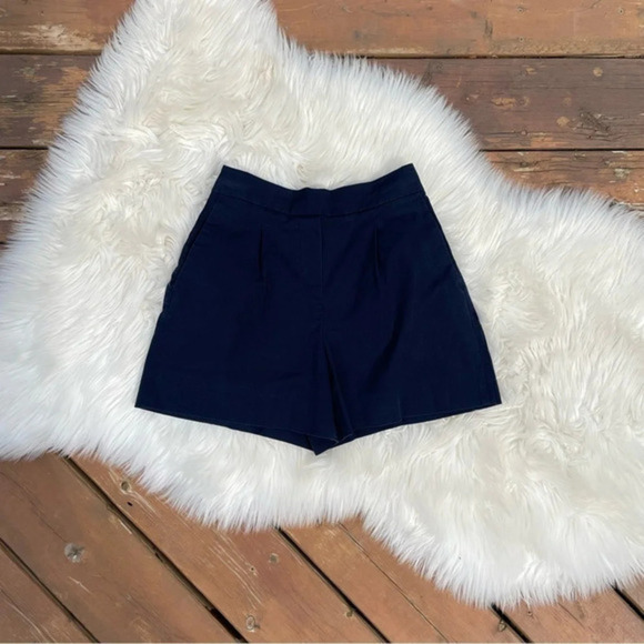 Wilfred Navy Blue Highrise Shorts - Picture 10 of 10